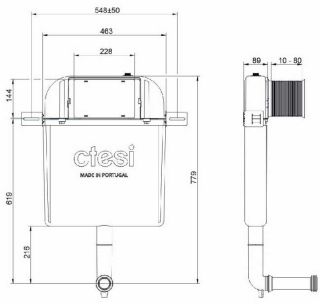 Бачок скрытого монтажа Ctesi Simple BK0200200